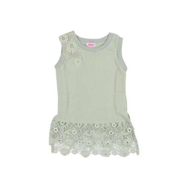 Spv Atasan Tanktop Anak Perempuan detail brukat - MOEJOE 10 GREEN