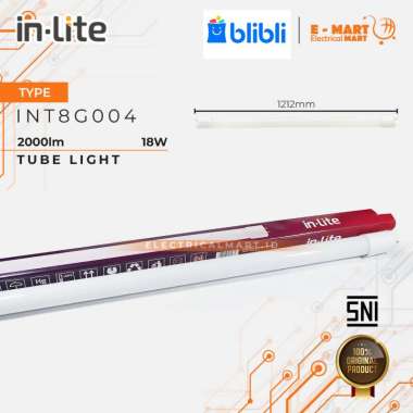 INLITE TL LED 18w T8 IN-LITE Led Tube 18 W 120CM setara Lampu Neon 36W
