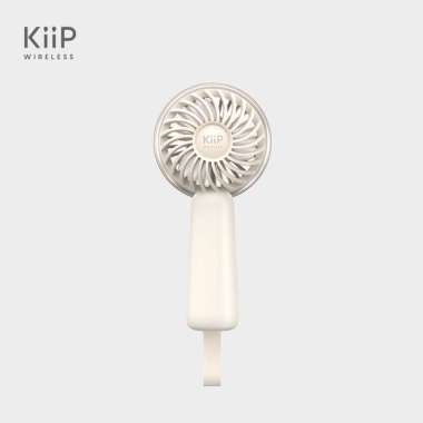 KIIP FAN02 KIPAS ANGIN MINI PORTABLE GENGGAM RECHARGEABLE FAN-3SPEED KIPAS GENGGAM 1200MAH Putih