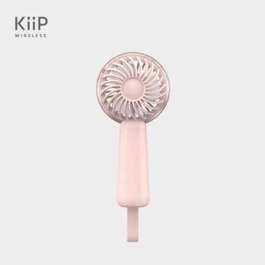 KIIP FAN02 KIPAS ANGIN MINI PORTABLE GENGGAM RECHARGEABLE FAN-3SPEED KIPAS GENGGAM 1200MAH Pink