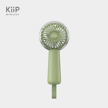 KIIP FAN02 KIPAS ANGIN MINI PORTABLE GENGGAM RECHARGEABLE FAN-3SPEED KIPAS GENGGAM 1200MAH Hijau