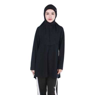 Lasona Women Sportswear Baju Atasan Olahraga Muslim Wanita BRP-C3343-M! L Black Black