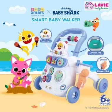 BEBE SMART Smart Baby Walker Baby Shark / Push Walker / Dorongan Bayi / Dorongan Bayi Belajar Jalan 