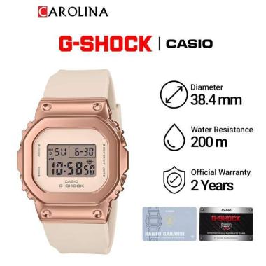 Jam Tangan Wanita Casio G-Shock GM-S5600UPG-4D Digital Dial Beige Resin Band