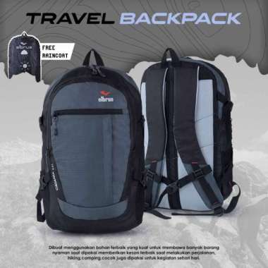 Tas Ransel Daypack Sekolah Pria Tas Backpack Cowok Anak SMP SMA Keren - Navy Abu-abu