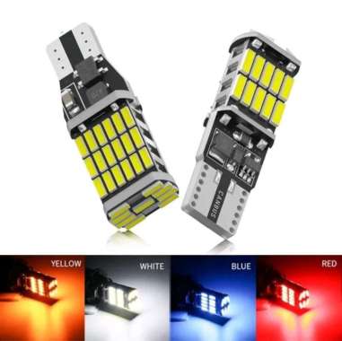 Lampu LED mundur senja T15 T10 W16W CANbus 45 SUPER BRIGHT FREE Kuning