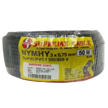 Kabel Serabut Hitam NYYHY 3x0.75 mm SUPREME