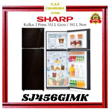 KULKAS SHARP SJ456GIMK KULKAS 2 PINTU 329 L SJ456GI SJ456 SJ-456GI-MK SJ-456 SJ-456GI