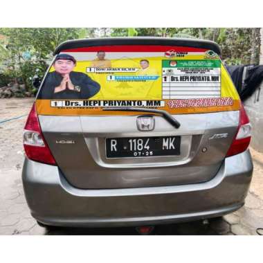 Stiker One Way / Oneway Vision - Stiker tembus pandang Kaca Belakang Mobil Honda JAZZ / City Hatchba