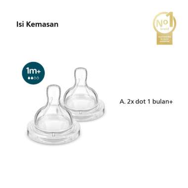 Philips Avent Teat Airflex 1M+ SCY762/02 Dot Botol Bayi | Avent Teat Airflex (2pcs)
