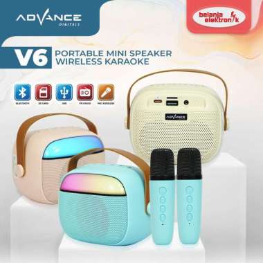 ADVANCE SPEAKER PORTABLE WIRELESS MINI KARAOKE V6