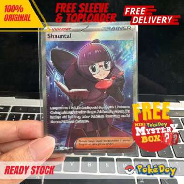 Kartu Pokemon Shauntal SR 212/170 Trainer KILAU HITAM Indonesia SV3S