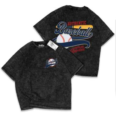 FortKlass Kaos Oversize Wash BASEBALL Kaos Oversize Pria Lengan Pendek Atasan Tshirt Distro Cowok Ka