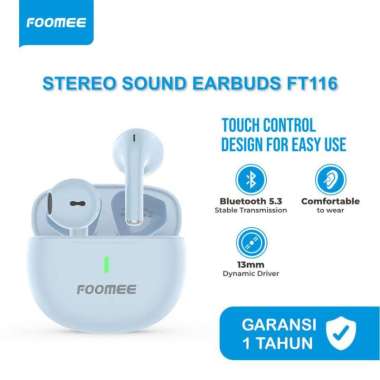 Foomee True Wireless Bluetooth Earphone TWS FT116 Ungu