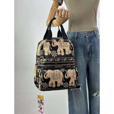 Tas Ransel Chibao QDX 12280 Motif gajah CB QDX 12280 gajah Hitam