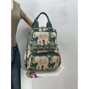 Tas Ransel Chibao QDX 12280 Motif gajah CB QDX 12280 gajah Hijau