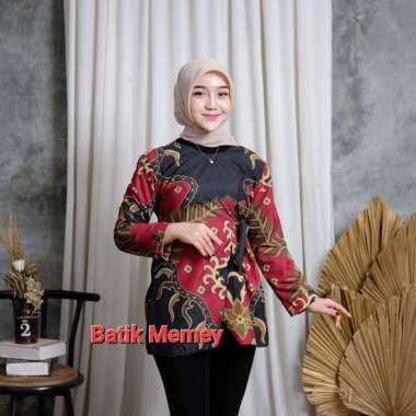 Atasan Batik Wanita Terbaru XL Blouse Kenzo Merah