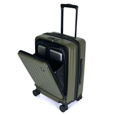 Navy Club Emerald Koper Hardcase PC - 4 Roda Putar TSA Lock - Size 20 Inch Army Green