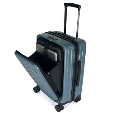 Navy Club Emerald Koper Hardcase PC - 4 Roda Putar TSA Lock - Size 20 Inch Light Blue