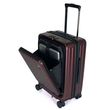 Navy Club Emerald Koper Hardcase PC - 4 Roda Putar TSA Lock - Size 20 Inch Maroon