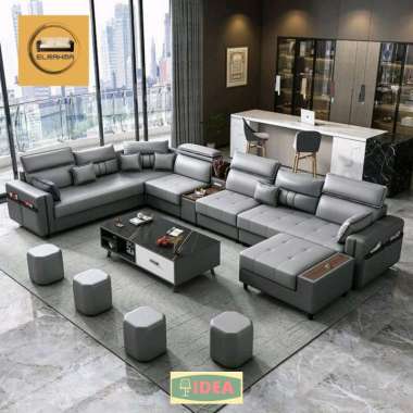 IDEA - Sofa Ruang Tamu Keluarga Letter U Minimalis Modern Elegant