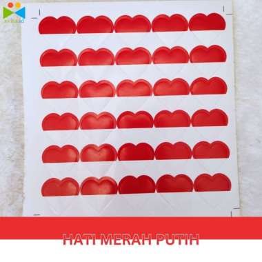 1 Lembar Stiker Pipi Bendera Indonesia / Stiker pipi merah putih / stiker 17 Agustus / stiker bender