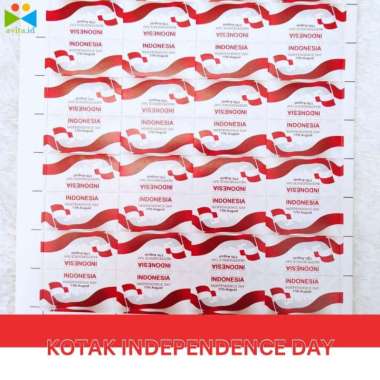 1 Lembar Stiker Pipi Bendera Indonesia / Stiker pipi merah putih / stiker 17 Agustus / stiker bender
