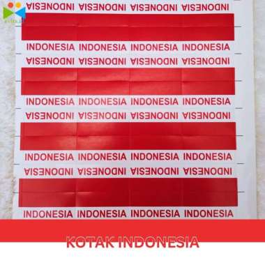 1 Lembar Stiker Pipi Bendera Indonesia / Stiker pipi merah putih / stiker 17 Agustus / stiker bender