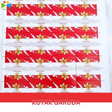 1 Lembar Stiker Pipi Bendera Indonesia / Stiker pipi merah putih / stiker 17 Agustus / stiker bender
