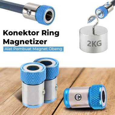 HELTC Konektor Ring Magnetizer Alat Pembuat Magnet Obeng - JM2 Biru