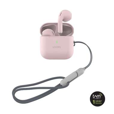 Loops TWS True Wireless Bluetooth Earphone Pop X26 - USB Tipe C - New Original Garansi Resmi pink