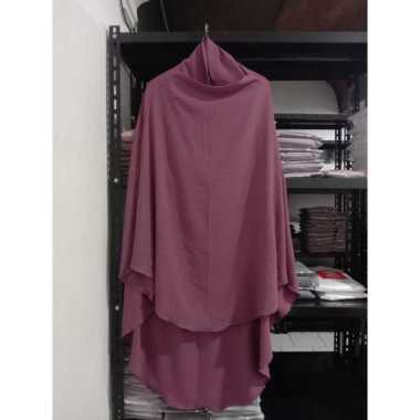 Ziyah.id - French Khimar NonPad Jumbo Daily Karet Kancing XL Lavender
