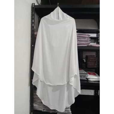 Ziyah.id - French Khimar NonPad Jumbo Daily Karet Kancing XL Putih