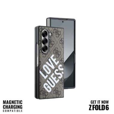 Case For Z Fold 6 GUESS M.Safe PU 4G Love Guess Brown
