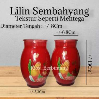 Lilin Sembahyang Lilin Merah Lilin Berdoa Lilin Mentega 3 Hari