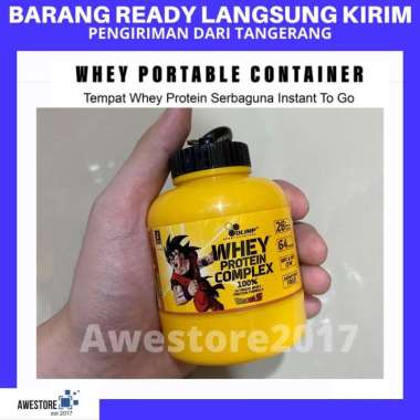 Whey Portable Funnel Container Goku Protein Complex Dragon Ball Shake WheyGoldStandar