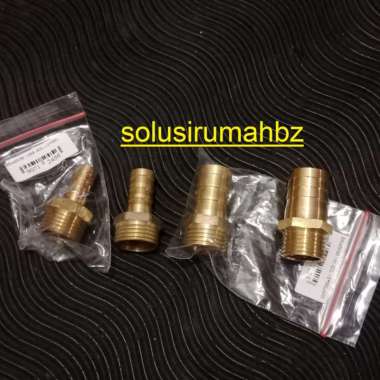 SDL 1/2 in SELANG pilih 3/8 1/2 10MM 12MM 11mm 13mm 16mm19mm NEPEL drat luar NIPPLE HOSE kuningan 16