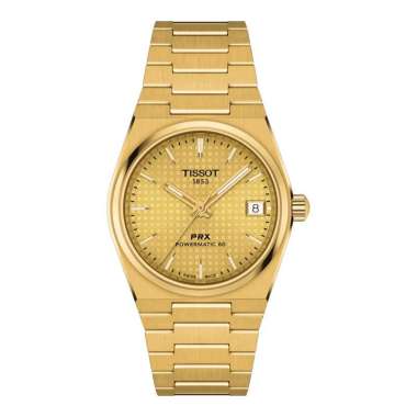 Jam Tangan Wanita Tissot PRX Powermatic 80 35mm T-Classic T137.207.33.021.00 Champagne Dial Gold St.