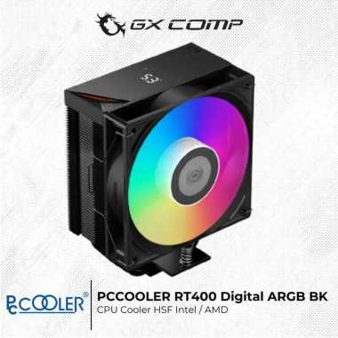 PCCOOLER RT400 Smart Digital Monitor ARGB Black - CPU Cooler HSF Intel / AMD | PC COOLER RT 400 ARGB