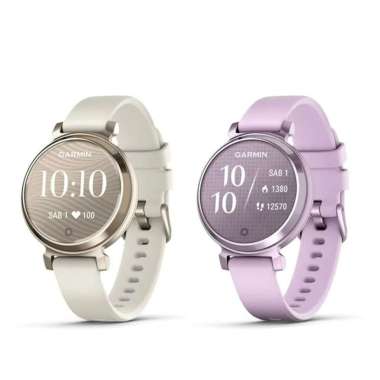 Garmin Lily 2 Silicone Smartwatch - Jam Tangan Garansi Resmi TAM CREAM GOLD