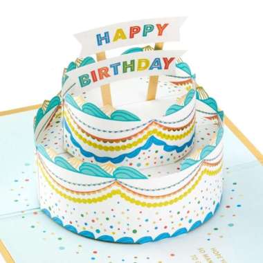 GREETING CARD- KARTU UCAPAN- HALLMARK- BIRTHDAY CARD -CAKE- 3D POP UP
