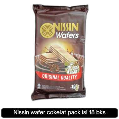 nissin wafer cokelat pack | isi 18 bks
