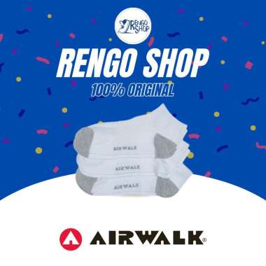 [Ori] Kaos Kaki Unisex Airwalk Ankle Low Cut Socks Putih Isi 3 Pasang 36-40