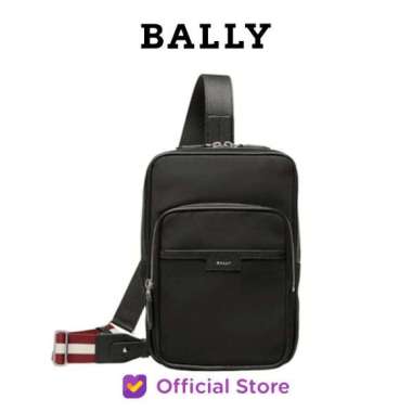 BALLY Code Nylon Sling Bag - Black