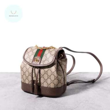 Gucci GG supreme ophidia mini backpack Beige Ebony