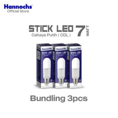 Hannochs Lampu Bohlam LED Stick 7W Cahaya Putih Paket isi 3pcs