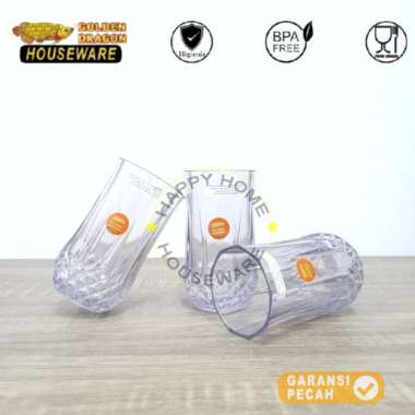 GOLDEN DRAGON Gelas Plastik Goblet Ulir 370ml | Gelas Resto Gelas Cafe 852