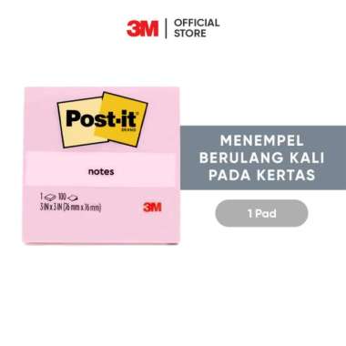 Post it 654 3M warna warni PROMO terbatas! Merah Muda
