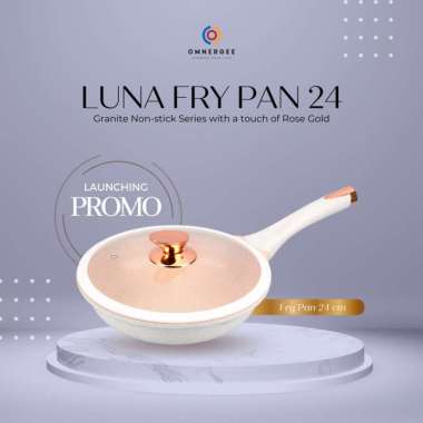 OMNERGEE Luna Pan Frypan 24 cm Wajan Panci Anti Lengket -Teflon Granit