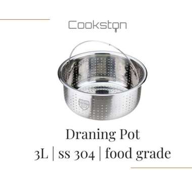 COOKSTON POT 5 L Rice Cooker Low Carbo Steinless Steel SUS 304 DRAINING POT